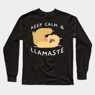 Keep Calm And Llamaste Pose 3 Long Sleeve T-Shirt